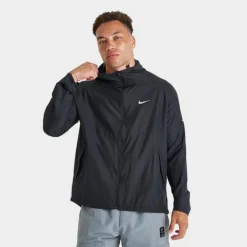 Men's Nike Repel Miler Running Jacket Black/Black/Reflective Silver - DD4746 010