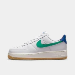 Women's Nike Air Force 1 Low Casual Shoes White/Stadium Green/Game Royal/Sanddrift/Sail/Gum Light Brown - DD8959 110
