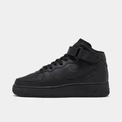 Big Kids' Nike Air Force 1 MId '07 LE Casual Shoes Black/Black - DH2933 001