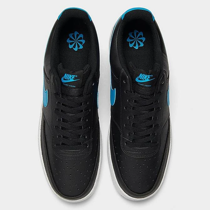 Men's Nike Court Vision Low Next Nature Casual Shoes Black/White/Laser Blue - DH2987 005 5 Men's Nike Court Vision Low Next Nature Casual Shoes Black/White/Laser Blue - DH2987 005 - Image 5