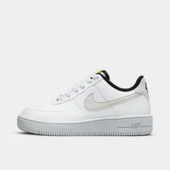 Big Kids' Nike Air Force 1 Crater Next Nature Casual Shoes White/Light Bone/Volt/Black - DH8695 101