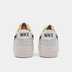 Women's Nike Blazer Low Platform Casual Shoes White/Sail/Team Orange/Black - DJ0292 101 -Sports Fashion DJ0292 101 P4