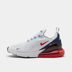 Men's Nike Air Max 270 Casual Shoes White/Midnight Navy/Psychic Blue/Chile Red - DJ5172 100