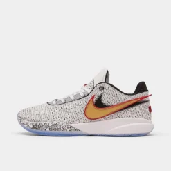 Nike LeBron 20 Basketball Shoes White/Metallic Gold/Black/University Red - DJ5423 100