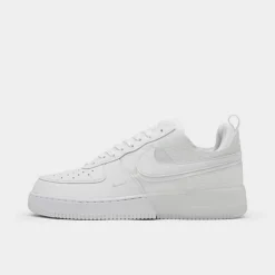 Men's Nike Air Force 1 React Casual Shoes White/White/White - DM0573 100