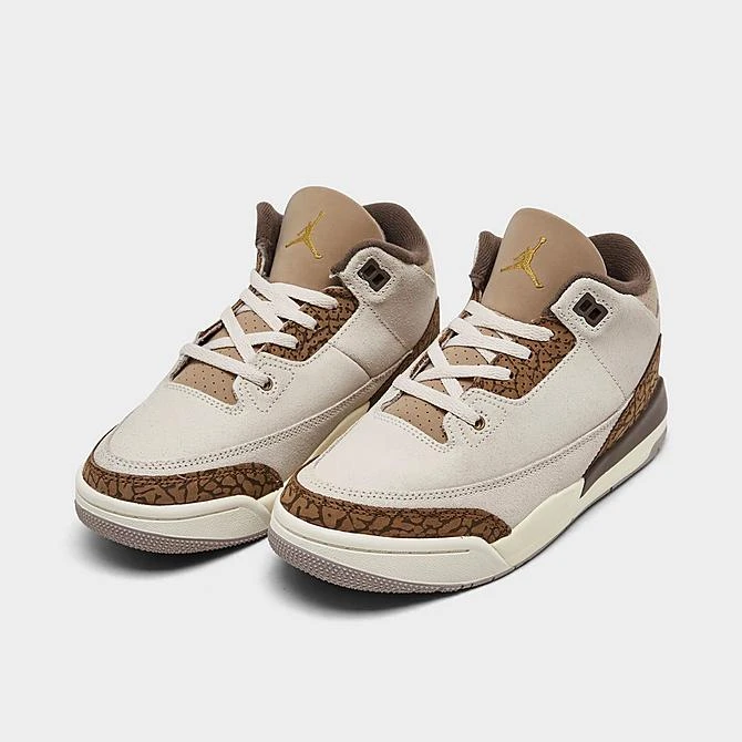 Nike Little Kids' Air Jordan Retro 3 Basketball Shoes Light Orewood Brown/Metallic Gold - DM0966 102 2 Nike Little Kids' Air Jordan Retro 3 Basketball Shoes Light Orewood Brown/Metallic Gold - DM0966 102 - Image 2