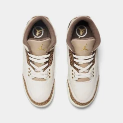 Nike Big Kids' Air Jordan Retro 3 Basketball Shoes Light Orewood Brown/Metallic Gold - DM0967 102 -Sports Fashion DM0967 102 P5