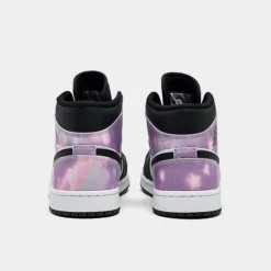 Nike Air Jordan 1 Mid SE Casual Shoes Black/White/Amethyst Wave/Bleached Coral - DM1200 001 -Sports Fashion DM1200 001 P4
