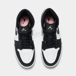 Nike Air Jordan 1 Mid SE Casual Shoes Black/White/Amethyst Wave/Bleached Coral - DM1200 001 -Sports Fashion DM1200 001 P5