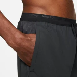Men's Nike Dri-FIT Stride 5-Inch Brief-Lined Running Shorts Black/Black/Reflective Silver - DM4755 010 -Sports Fashion DM4755 010 M6