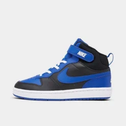 Little Kids' Nike Court Borough Mid 2 Casual Shoes Black/Game Royal/Game Royal/White - DM8873 001