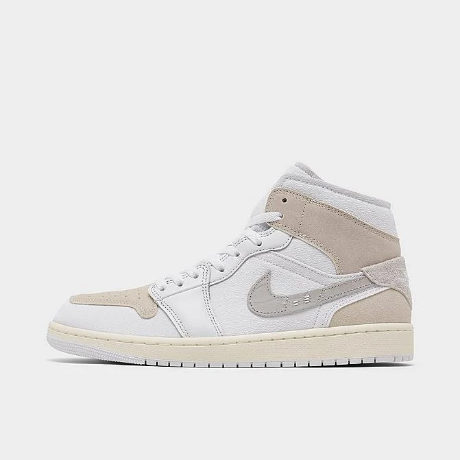 Nike Air Jordan Retro 1 Mid SE Craft Casual Shoes White/Light Orewood Brown/Tech Grey/Sail - DM9652 120 1 Nike Air Jordan Retro 1 Mid SE Craft Casual Shoes White/Light Orewood Brown/Tech Grey/Sail - DM9652 120