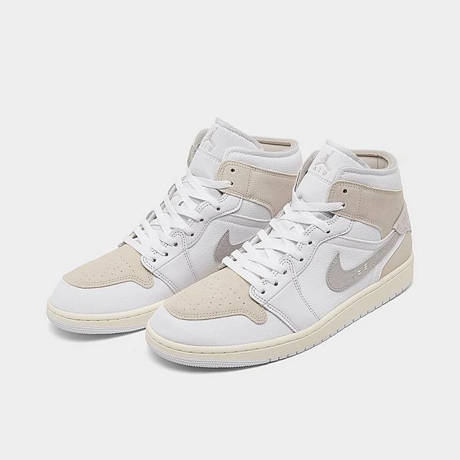 Nike Air Jordan Retro 1 Mid SE Craft Casual Shoes White/Light Orewood Brown/Tech Grey/Sail - DM9652 120 2 Nike Air Jordan Retro 1 Mid SE Craft Casual Shoes White/Light Orewood Brown/Tech Grey/Sail - DM9652 120 - Image 2