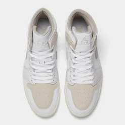 Nike Air Jordan Retro 1 Mid SE Craft Casual Shoes White/Light Orewood Brown/Tech Grey/Sail - DM9652 120 10 Nike Air Jordan Retro 1 Mid SE Craft Casual Shoes White/Light Orewood Brown/Tech Grey/Sail - DM9652 120 -Sports Fashion DM9652 120 P5