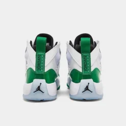 Nike Men's Jordan Jumpman Two Trey Basketball Shoes White/Lucky Green/Black - DO1925 130 -Sports Fashion DO1925 130 P4