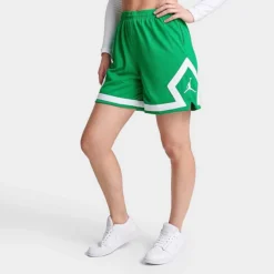 Nike Women's Jordan Heritage Diamond Shorts Lucky Green/White - DO5032 310