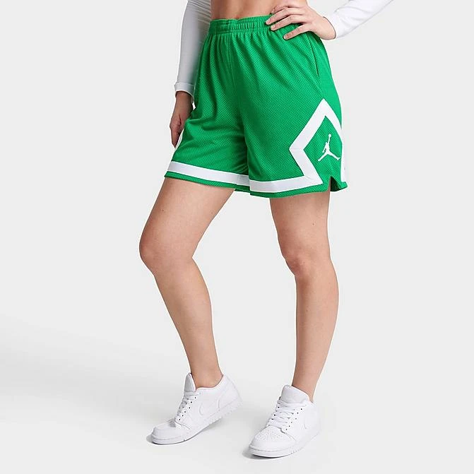 Nike Women's Jordan Heritage Diamond Shorts Lucky Green/White - DO5032 310 1 Nike Women's Jordan Heritage Diamond Shorts Lucky Green/White - DO5032 310
