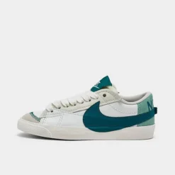 Women's Nike Blazer Low '77 Jumbo Casual Shoes Summit White//Geode Teal/Sea Glass/Mineral - DQ1470 106