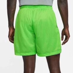 Men's Nike Dri-FIT Standard Issue Reversible 6" Mesh Basketball Shorts Action Green/Dark Grey Heather/Pale Ivory - DQ5707 313 -Sports Fashion DQ5707 313 M4