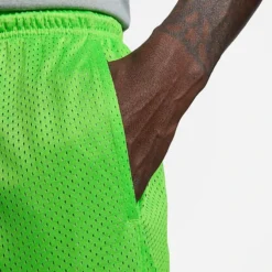 Men's Nike Dri-FIT Standard Issue Reversible 6" Mesh Basketball Shorts Action Green/Dark Grey Heather/Pale Ivory - DQ5707 313 -Sports Fashion DQ5707 313 M6