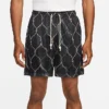 Men's Nike Dri-FIT Standard Issue Net Graphic Print Reversible 6" Basketball Shorts Black/Black Heather/Phantom - DQ5722 010