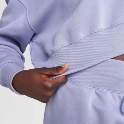 Women's Nike Sportswear Phoenix Fleece Oversized Half-Zip Crop Sweatshirt Indigo Haze - DQ5767 519 -Sports Fashion DQ5767 519 M6