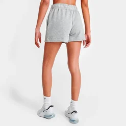 Women's Nike Sportswear Club Fleece Mid-Rise Shorts Dark Grey Heather/White - DQ5802 063 8 Women's Nike Sportswear Club Fleece Mid-Rise Shorts Dark Grey Heather/White - DQ5802 063 -Sports Fashion DQ5802 063 M4