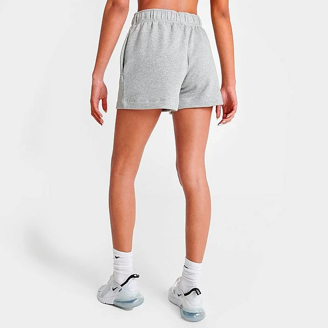 Women's Nike Sportswear Club Fleece Mid-Rise Shorts Dark Grey Heather/White - DQ5802 063 4 Women's Nike Sportswear Club Fleece Mid-Rise Shorts Dark Grey Heather/White - DQ5802 063 - Image 4