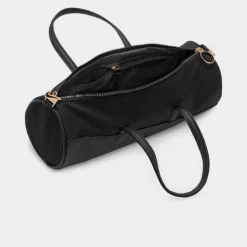 Women's Nike Sportswear Classic Barrel Bag Black/Black/Gold - DQ5812 010 -Sports Fashion DQ5812 010 P3