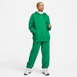 Women's Nike Sportswear Phoenix Fleece Oversized Pullover Hoodie Malachite/Sail - DQ5860 365 -Sports Fashion DQ5860 365 M3