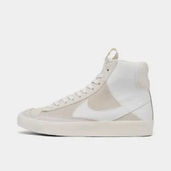 Big Kids' Nike Blazer Mid '77 SE Dance Casual Shoes Summit White/Phantom/Light Cream/White - DQ6084 100