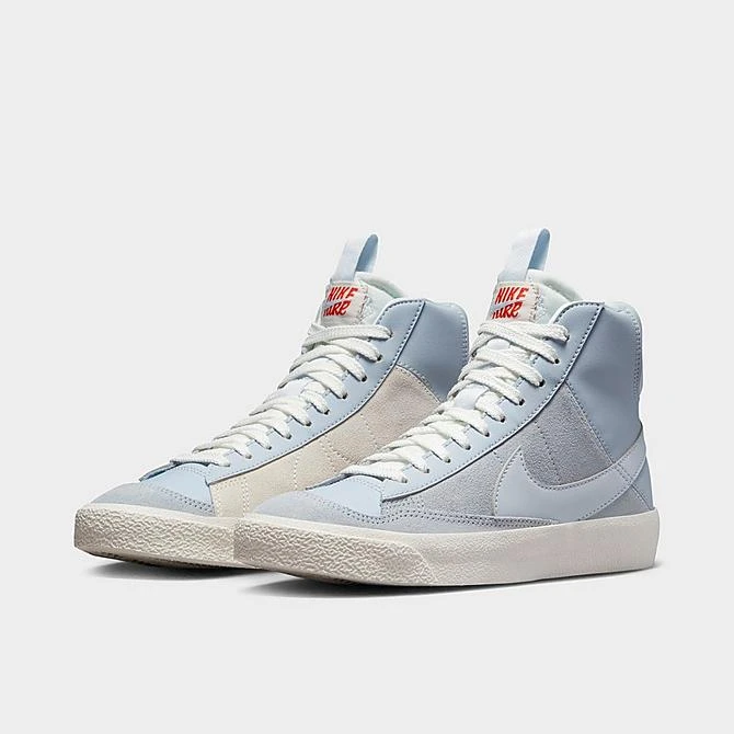 Big Kids' Nike Blazer Mid '77 SE Dance Casual Shoes Blue Whisper/Sail/Black/Football Grey - DQ6084 401 2 Big Kids' Nike Blazer Mid '77 SE Dance Casual Shoes Blue Whisper/Sail/Black/Football Grey - DQ6084 401 - Image 2