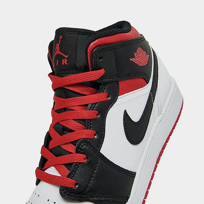 Nike Big Kids' Air Jordan Retro 1 Mid Casual Shoes White/Gym Red/Black - DQ8423 106 3 Nike Big Kids' Air Jordan Retro 1 Mid Casual Shoes White/Gym Red/Black - DQ8423 106 - Image 3