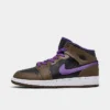 Nike Big Kids' Air Jordan Retro 1 Mid Casual Shoes Palomino/Wild Berry/White - DQ8423 215