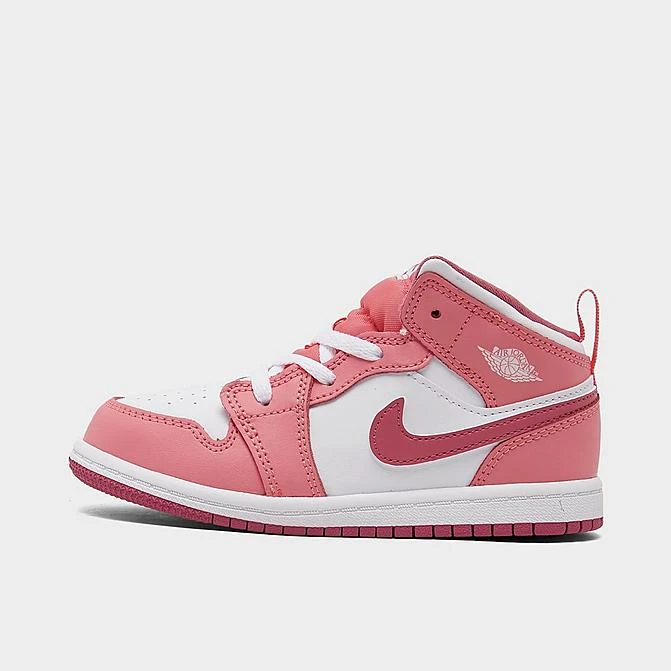 Nike Kids' Toddler Air Jordan Retro 1 Mid Casual Shoes Coral Chalk/Desert Berry/White - DQ8425G 616 1 Nike Kids' Toddler Air Jordan Retro 1 Mid Casual Shoes Coral Chalk/Desert Berry/White - DQ8425G 616