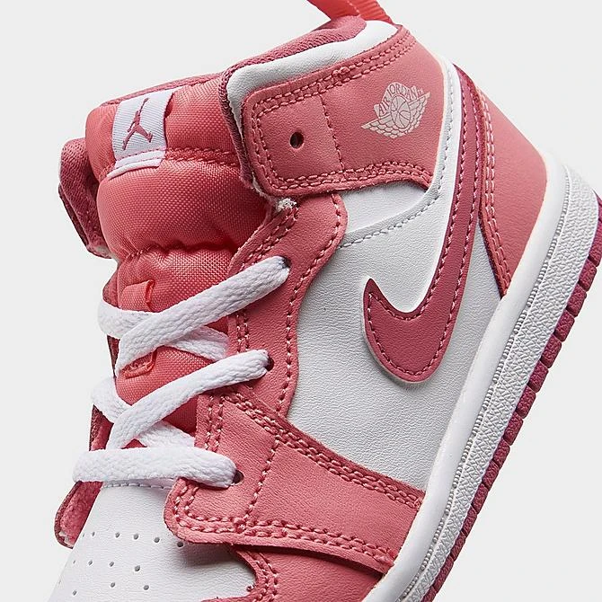 Nike Kids' Toddler Air Jordan Retro 1 Mid Casual Shoes Coral Chalk/Desert Berry/White - DQ8425G 616 3 Nike Kids' Toddler Air Jordan Retro 1 Mid Casual Shoes Coral Chalk/Desert Berry/White - DQ8425G 616 - Image 3