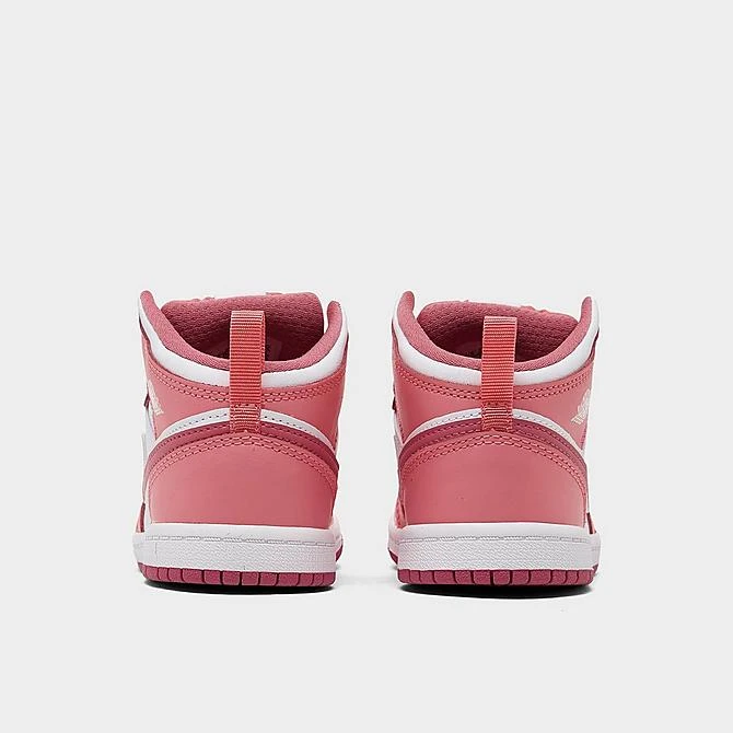 Nike Kids' Toddler Air Jordan Retro 1 Mid Casual Shoes Coral Chalk/Desert Berry/White - DQ8425G 616 4 Nike Kids' Toddler Air Jordan Retro 1 Mid Casual Shoes Coral Chalk/Desert Berry/White - DQ8425G 616 - Image 4
