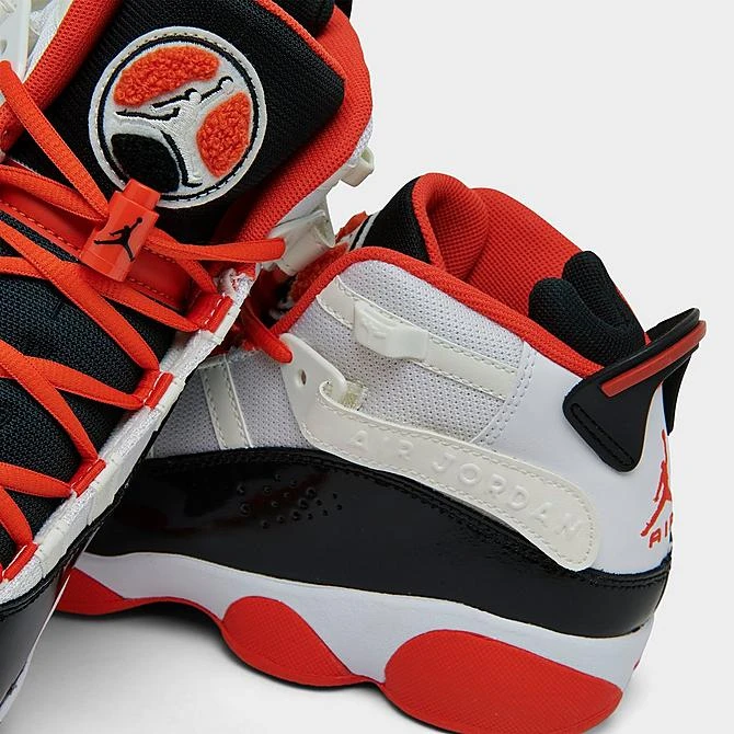 Nike Big Kids' Jordan 6 Rings Basketball Shoes White/Team Orange/Black/Sail - DV1345 108 3 Nike Big Kids' Jordan 6 Rings Basketball Shoes White/Team Orange/Black/Sail - DV1345 108 - Image 3