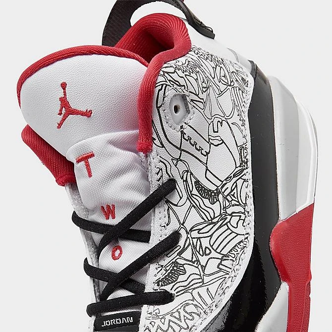 Nike Kids' Toddler Jordan Dub Zero Basketball Shoes White/True Red/Black/Neutral Grey - DV1358 160 3 Nike Kids' Toddler Jordan Dub Zero Basketball Shoes White/True Red/Black/Neutral Grey - DV1358 160 - Image 3