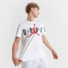 Nike Men's Jordan Air Stretch T-Shirt White/Black/Gym Red - DV1445 100
