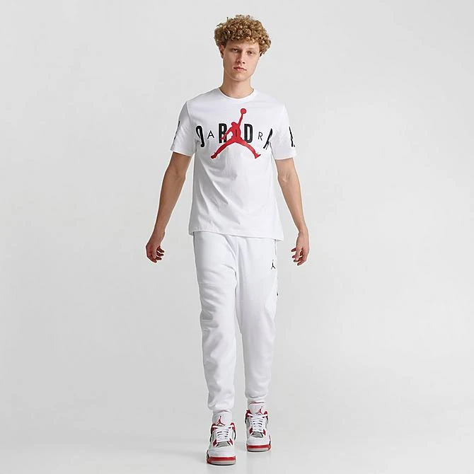 Nike Men's Jordan Air Stretch T-Shirt White/Black/Gym Red - DV1445 100 2 Nike Men's Jordan Air Stretch T-Shirt White/Black/Gym Red - DV1445 100 - Image 2