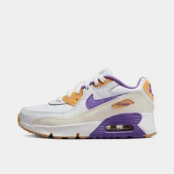 Little Kids' Nike Air Max 90 Casual Shoes White/Phantom/Citron Tint/Action Grape - DV3608Â 103