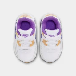 Kids' Toddler Nike Air Max 90 Casual Shoes White/Phantom/Citron Tint/Action Grape - DV3609 103 -Sports Fashion DV3609 103 P5