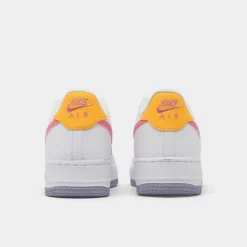 Big Kids' Nike Air Force 1 Low Casual Shoes White/Coral Chalk/Laser Orange - DV7762 100 -Sports Fashion DV7762 100 P4