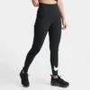 Women's Nike Sportswear Classics Essential Swoosh Leggings Black/Sail - DV7795 010
