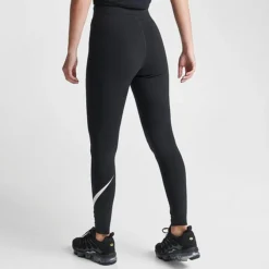 Women's Nike Sportswear Classics Essential Swoosh Leggings Black/Sail - DV7795 010 -Sports Fashion DV7795 010 M4