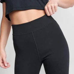 Women's Nike Sportswear Classics Essential Swoosh Leggings Black/Sail - DV7795 010 -Sports Fashion DV7795 010 M6