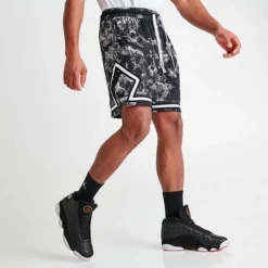 Nike Men's Jordan Dri-FIT Sport Diamond Pattern Woven Basketball Shorts White/Black - DV9779 100