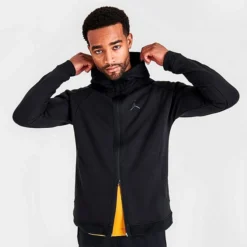 Nike Men's Jordan Dri-FIT Sport Performance Fleece Full-Zip Hoodie Black/Black - DV9783 010 -Sports Fashion DV9783 010 M3