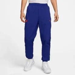 Men's Nike Repel F.C. Fleece Soccer Track Pants Deep Royal Blue/Deep Royal Blue/Green Strike/Safety Orange - DV9795 455